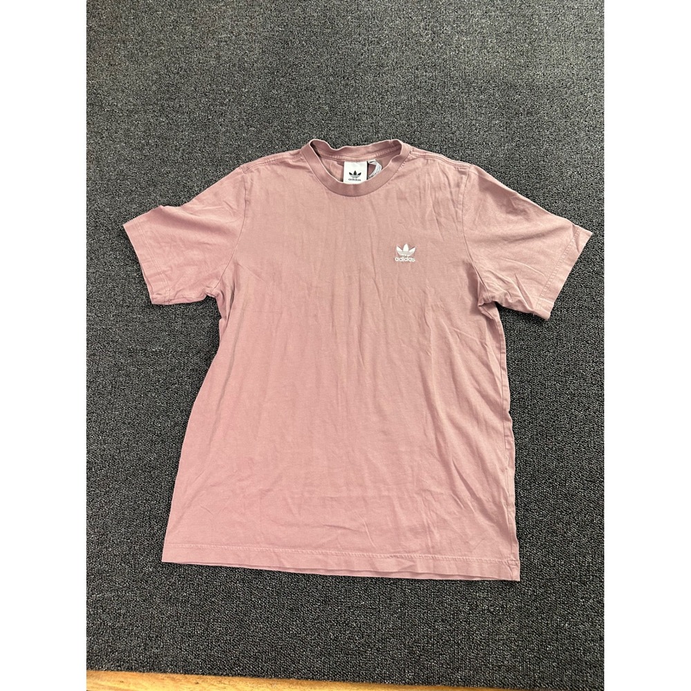 Adidas Originals Trefoil Embroidered Logo T-Shirt Mauve Brown HJ7984 Mens M